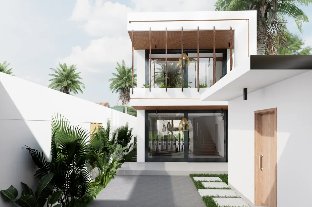 Terrasse et jardin - vue 1